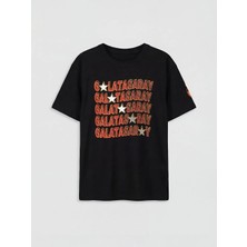 LC Waikiki Lcw Kids Siyah Galatasaray Baskılı Erkek Çocuk Tişört