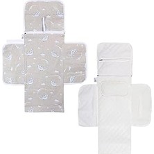 Uravas Store Baby'ness Çanta Boy Alt Değiştirme Bakım Seti, Sıvı Geçirmez, Tutmaz, Aydede Desenli, Des