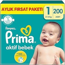 Uravas Store Aktif Bebek, Bebek Bezi 1 Numara, 200 Adet Aylık Fırsat Paketi