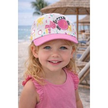 1-3 Yaş Kız Çocuk Yazlık Fileli Şapka Ayarlanabilir Cırtlı Hafif Nefes Alabilen Güneşlik Kep