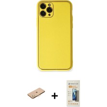 Cepte Toptan iPhone 11 Pro Yadigar Klasik - Siyah 6d Mat Seramik Hayalet Nano Ekran Koruyucu + Turuncu Renkli Kamera Lens Koruma Cam