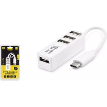 Hadron Hdx7015 Type-C Hub 4-Usb Beyaz (Telefon Uyumlu)