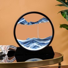 Abnturk 18 cm Kum Saati Masa Üstü Dekorasyonu - 3D Hareketli Kum Tablosu - Çok Renkli Derin Deniz Kum Manzarası