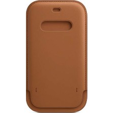 12 | 12 Pro Için Magsafe Özellikli Deri Zarf Kılıf - Klasik Kahve