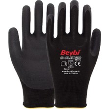 Beybi B-Flex120 9Beden Micro Köpük Nitril İş Eldiveni 4131X (12 Li Paket)