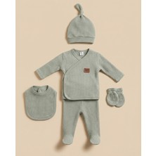 Minory Baby - %100 Pamuk 5'li Hastane Çıkışı Seti | 5'li Yenidoğan Set | Battaniyesiz