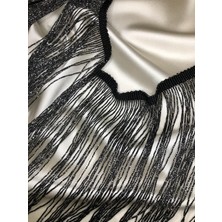 Ezel-In Tekstil Aksesuarları,dekoratif Simli Saçak Şerit, 5 Metre, Kod-25