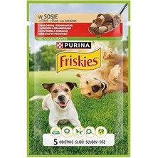 Uravas Store Friskies Yetişkin Köpekler Için Sığır Etli Sebzeli Yaş Mama 85 Gram, 26 Adet