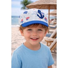 Aydın Şapkacınız 1-3 Yaş Erkek Çocuk Yazlık Fileli Şapka Ayarlanabilir Cırtlı Hafif Nefes Alabilen Güneşlik Kep