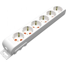 Mutlusan Ri-Tech 6 Lı 1 Metre Topraklı Grup Priz