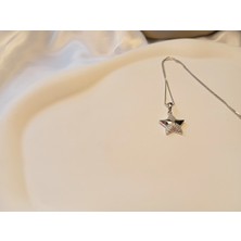Xuping Jewelry Gümüş Renk Zirkon Taşlı Yıldız Kolye - 45 cm