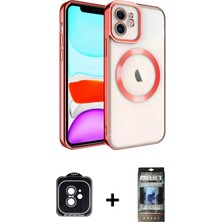 Cepte Toptan iPhone 11 Nova Işık Özel Seri - Siyah 34D Hayalet Izgaralı Cam + Siyah Pvd Metal Kamera Lens