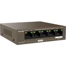 Tenda Teg1105Pd 5 Port 4 Port Poe+ 1 Port Poe+ İn 10-100-1000 Switch Hub Çelik Kasa Rack Mount