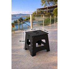 Mb Plas Katlanır Tabure Orta Boy Siyah