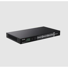 Tenda Teg1128P-24-410W 24 Port Poe+ 10-100-1000 2 Port Sfp 2 Port Uplink Switch Çelik Kasa