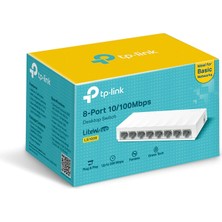  8 port 10-100 mbps switch plastik kasa ls1008