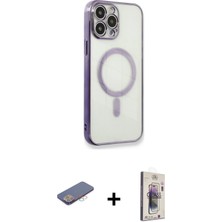 Cepte Toptan iPhone 13 Pro Max Doruk Minimal - Siyah Bilvis 3D Cam Ekran Koruyucu + Pembe Renkli Kamera Lens Koruma Cam