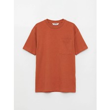 LC Waikiki Lcw Kids Turuncu Bisiklet Yaka Cepli Erkek Çocuk Tişört