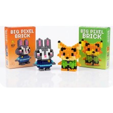 Büyük Boy 440 Parça Nick + 423 Parça Judy 2'li Set - Zootopia 3D Yapboz Bricks Figür Yapı Oyuncağı