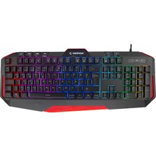  rampage kb-rx7 alpor pro siyah usb rgb aydınlatmalı q gaming kablolu oyuncu klavyesi