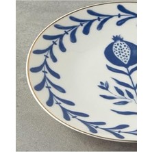 Carnival Porselen Pasta Tabağı 20 cm Lacivert-Beyaz