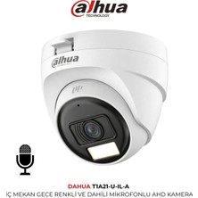 Dahua Hac T1A21P U Il A 0280B 2mp Kamera 25 Metre Renkli Gece Görüşlü Dome Kamera