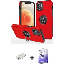 Cepte Toptan iPhone 12 Odak Form Prime - Siyah Bilvis 5in1 5d Magic Hayalet Cam Ekran Koruyucu + Pembe Renkli Kamera Lens Koruma Cam