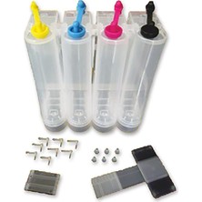 Bitmeyen Kartuş Uyumlu Sistemi, 4 Renk Yazıcılar Için Uyumlu Şeffaf Tanki (Boş)