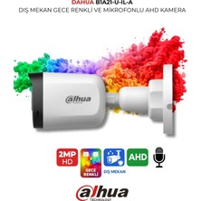 Dahua 2mp Güvenlik Kamerası Hac B1A21P U Il A Mikrofonlu Renkli Bullet Kamera