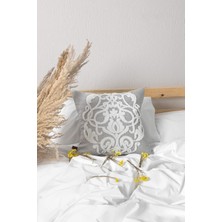 Hamur Kırlent 43X43 cm Damask Gri