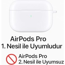 Airpods Pro 1.nesil ile Uyumlu Kılıf, Tam Koruyuculu Yumuşak Silikon Kılıf, Pro 1.nesil Için Tasarlanmış Kapak Kılıfı, Anahtarlıklı Kablosuz ve Kablolu Şarj Özellikli Kılıfı, Siyah