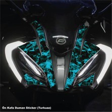 Kaplama Merkezi 250 Sr Ön Kafa Turkuaz Duman Sticker Folyo Tasarım Kaplama
