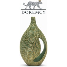 Doremcy Dekoratif Vazo Büyük Boy Vazo Modern Vazo Biblo Salon Dekoru Tv Ünitesi Konsol Üstü 48 cm