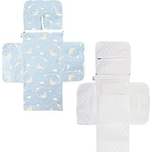 Uravas Store Baby'ness Çanta Boy Alt Değiştirme Bakım Seti, Sıvı Geçirmez, Tutmaz, Aydede Desenli, Des
