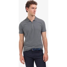Pierre Cardin Erkek Antrasit Slim Fit %100 Pamuk Kıvrılmaz Polo Yaka Basic Tişört 50325311-VR006