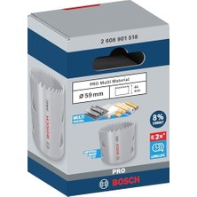 1 x Pro Multi Malzeme Delik Testeresi (Yumuşak Ahşap, Alçıpan Duvar Için, Ø 59 Mm, Profesyonel Aksesuar Matkap/tornavida)