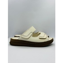 Ortopedia Kadın Anatomik Deri Terlik 1743 - Açık Bej