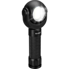 S-Link 3W Cob+3W Led Pilli Dönebilen Çift Başlıklı Manyatik Tutuculu El Feneri SL-F860