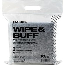 Uravas Store Nasiol Wipe&amp;buff Mikrofiber Seramik Kaplama Uygulama Bezi 10'lu Paket, Tüy Bırakmaz Detail