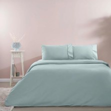 Basic Düz Pamuk Nevresim Takımı, Mavi, Çift Kişilik
