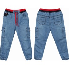 Egecan Kaşkorse Kemerli Yan Cep Detaylı Erkek Çocuk Kot Pantolon 2474