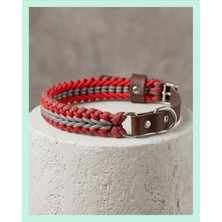 Elar Aksesuar Kişiye Özel Isimli ,el Yapımı Paracord Köpek Boyun Tasması -Örgü Slim 03