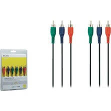  blk-f3y080bf2m 2 metre 3xrca,m-m metal kablo