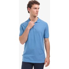 Pierre Cardin Erkek Koyu Mavi Regular Fit %100 Pamuk Kıvrılmaz Polo Yaka Basic Tişört 50325312-VR032