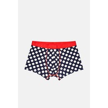 Happy Socks - Lacivert Büyük Puantiye Desenli Boxer