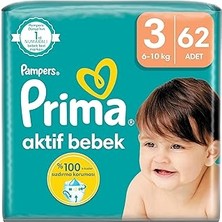 Uravas Store Bebek Bezi Aktif Bebek 3 Beden 62 Adet Fırsat Paketi