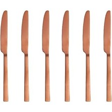 Uravas Store Porland Mat Bakır Tatlı Seti 6 Adet