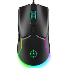North Air Black Rgb Kablolu Profesyonel Oyuncu Mouse