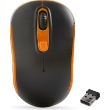 Everest USB Siyah-Turuncu 800-1200-1600DPI Kablosuz Mouse SM-804