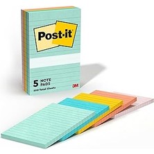 Uravas Store Post-It Super Sticky Notes, 5 x 20,3 cm 5 Pads